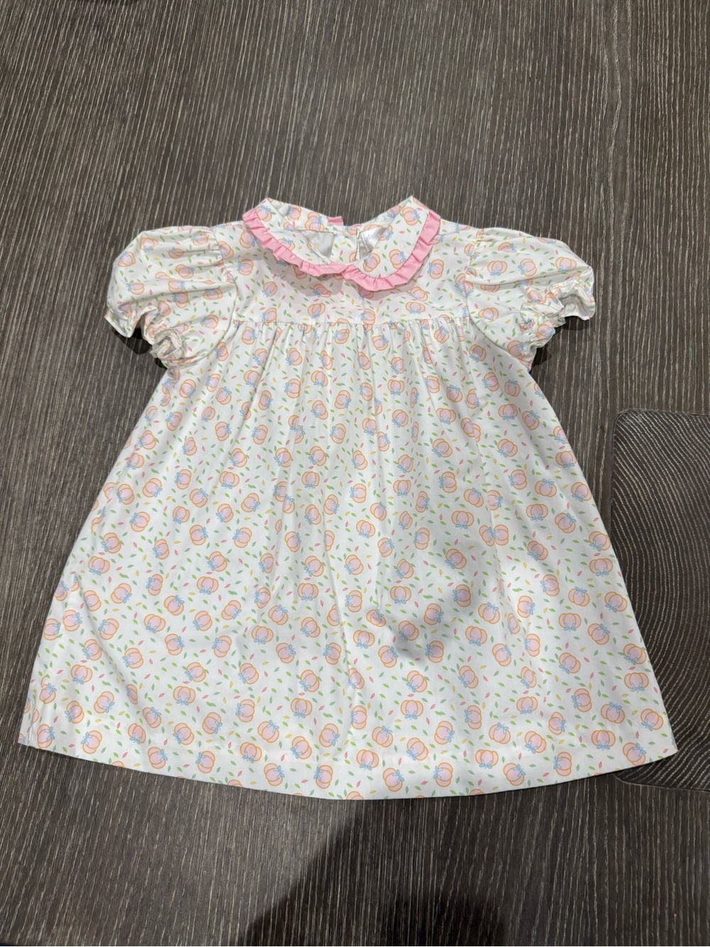 Like new size 6 Eliza James Kids' Pink Trim White pumpkin smocked top